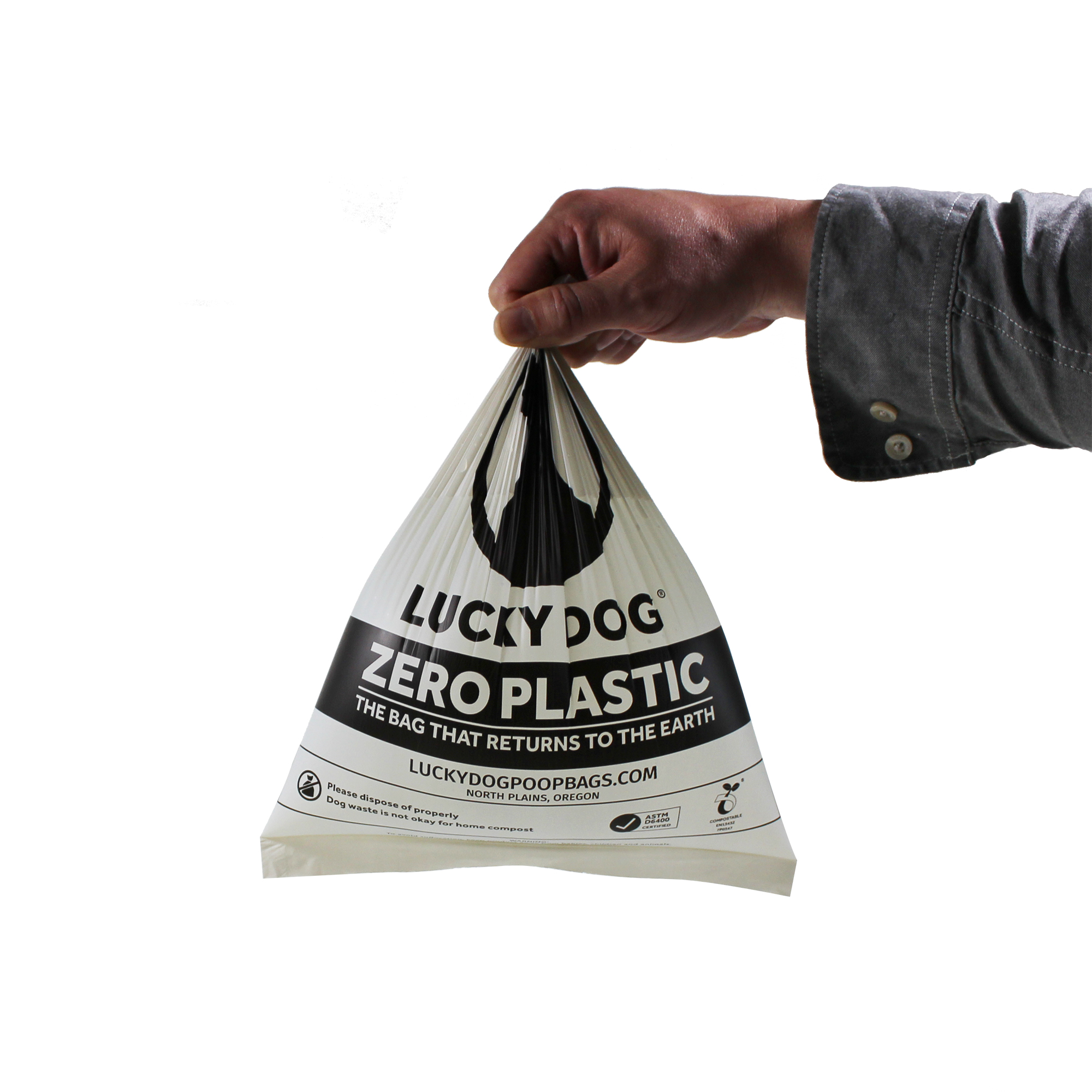 Sac à déjections ramasse crottes pour chien - Biodégradable et compostable - 20 rouleaux 300 sacs - LUCKY DOG.