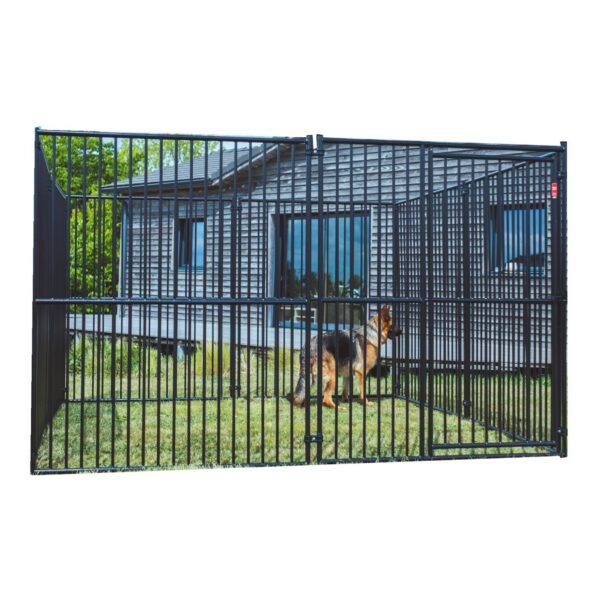 Box couvert extérieur pour chien en barreaux