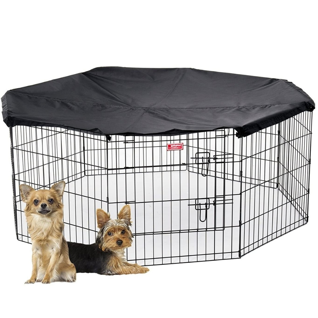 Chien Enclos Parc de Jeu Pliable Avec Couverture 152x61 Lucky Dog