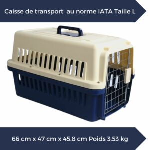 Caisse de transport Normes IATA Skudo en plastique pour chien et chat